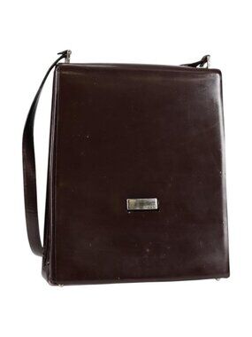 Authentic GUCCI Shoulder Bag Patent leather Brown Silver 002 2046 0433